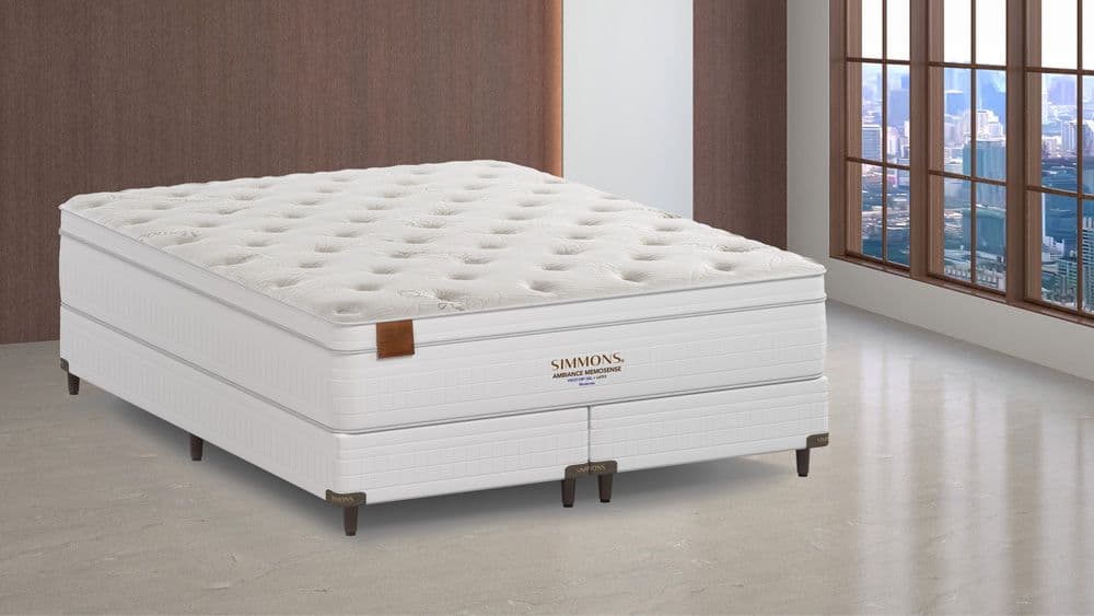 Cama Box + Colchão Simmons Bamboo Ambiance